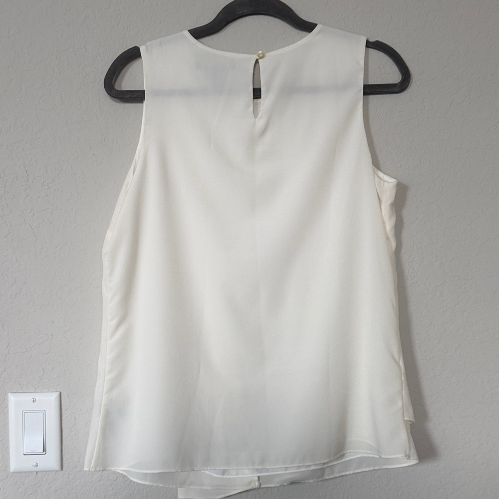 Lauren Ralph Lauren Cream Sleeveless Blouse - Picture 5 of 11